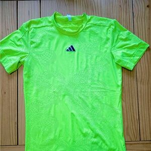 Adidas tennis shirt neon green